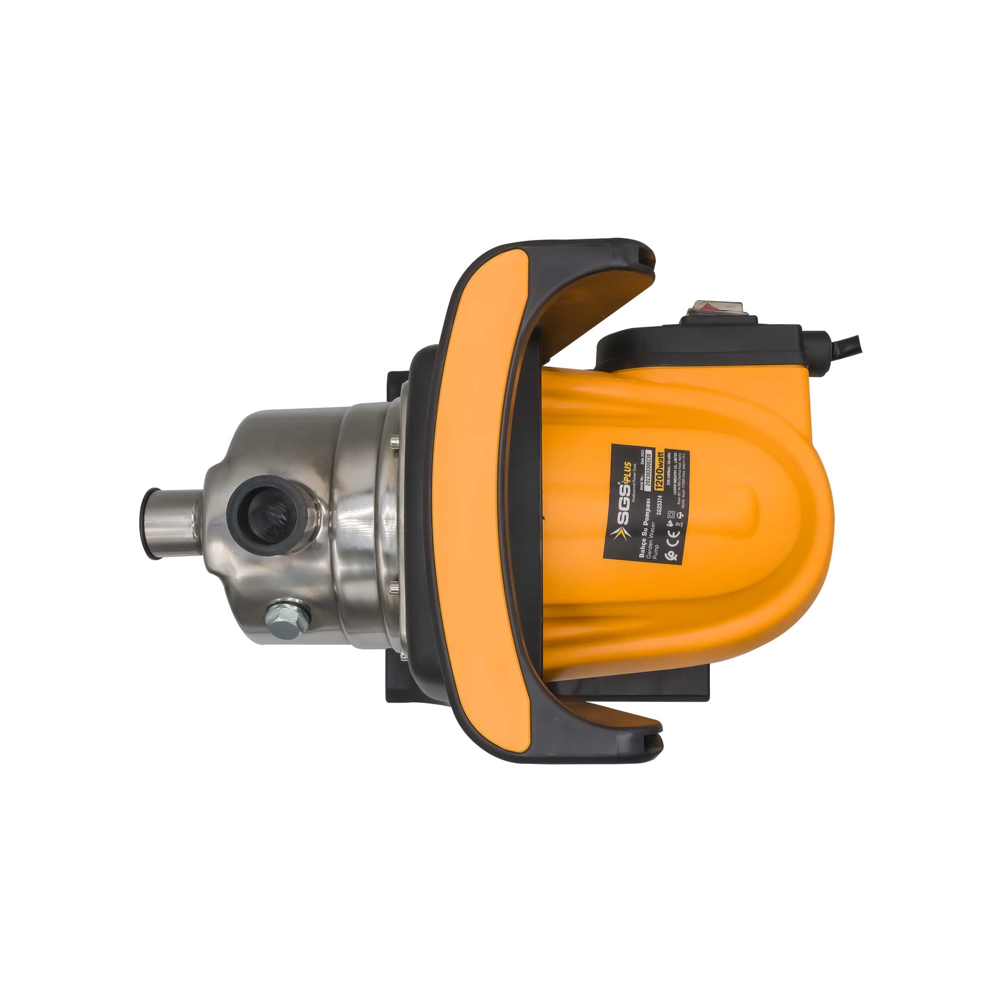 Pompă de suprafață pentru grădină SGS PLUS HI-TECH 1200W, debit 3.800 l/h, înălțime refulare 50 m, carcasă inox