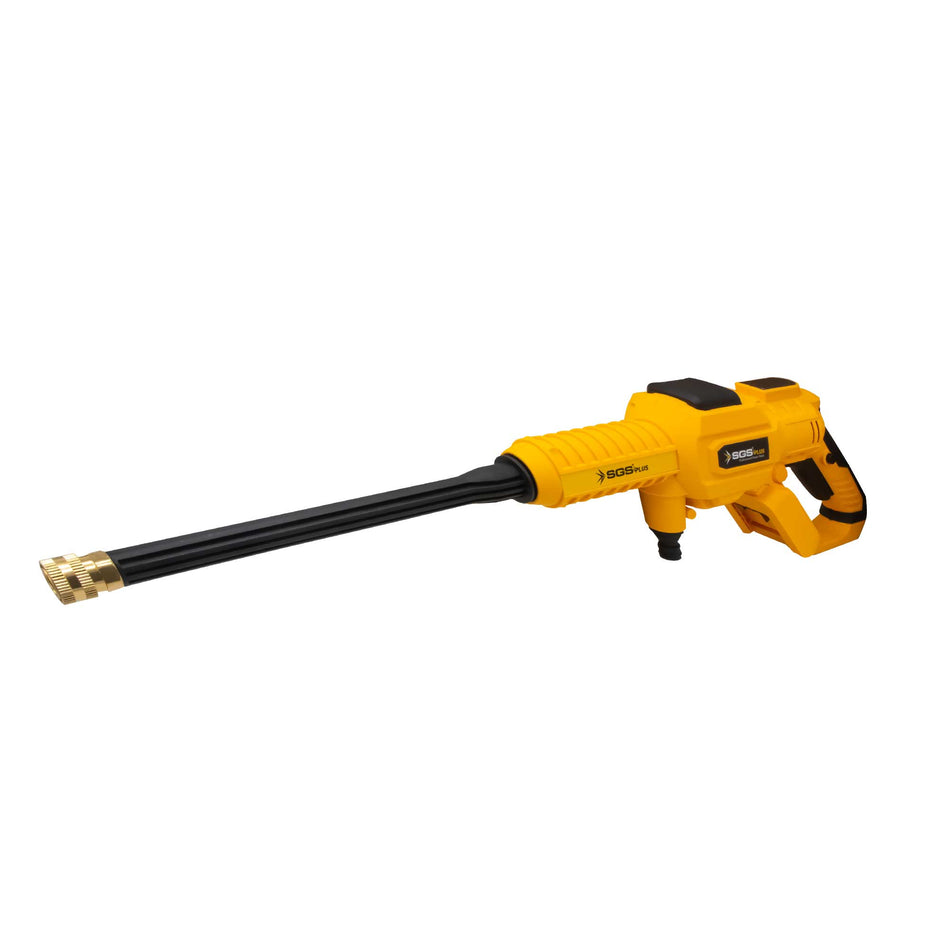 Mașină de spălat cu presiune pe acumulator SGS PLUS HI-TECH 20V, 30 bar (435 PSI), debit 240 l/h, fără baterie și acumulator