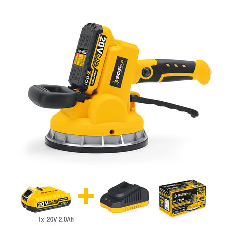 Ventuză electrică cu vibrații pentru plăci ceramice și granit SGS PLUS 20V, Ø180 mm, forță 100 kg, cu baterie 2.0Ah