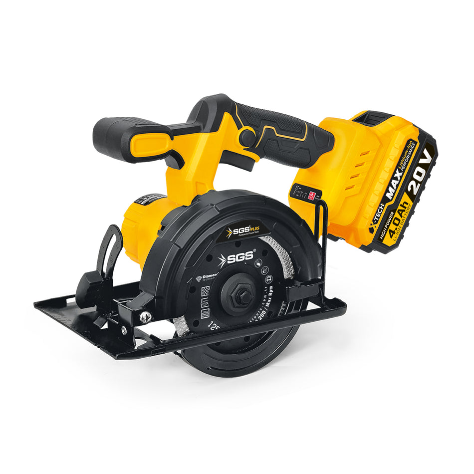 Mașină  / Circular de tăiat marmură și granit, cu acumulator, 20V, brushless, disc 125 mm, set complet, SGS