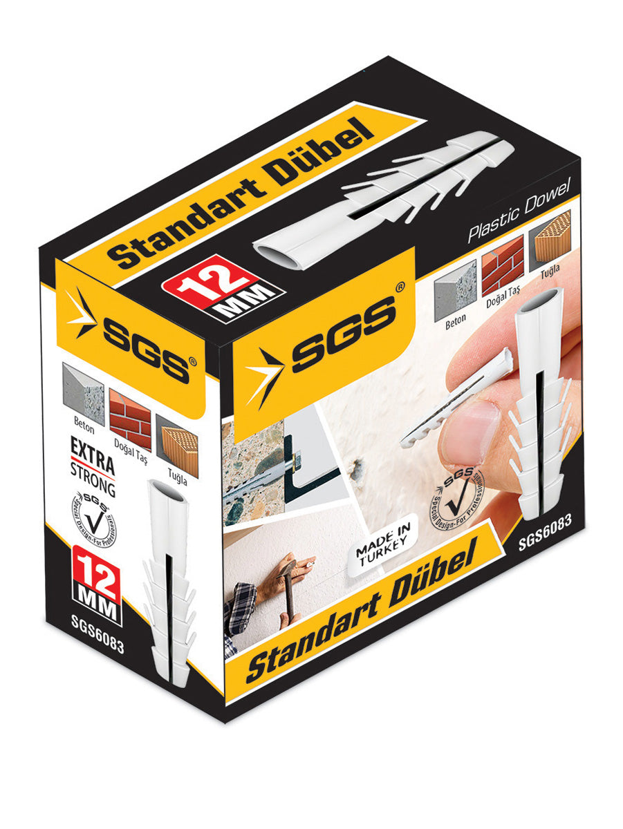 Dibluri din plastic standard 12 mm, 25 buc/cutie, SGS6083