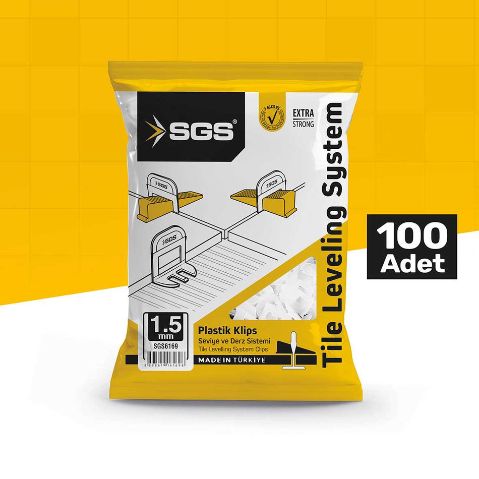 Distanțier autonivelare gresie și faianță 1.5 mm – clips plastic nivelare plăci ceramice SGS – 100 buc