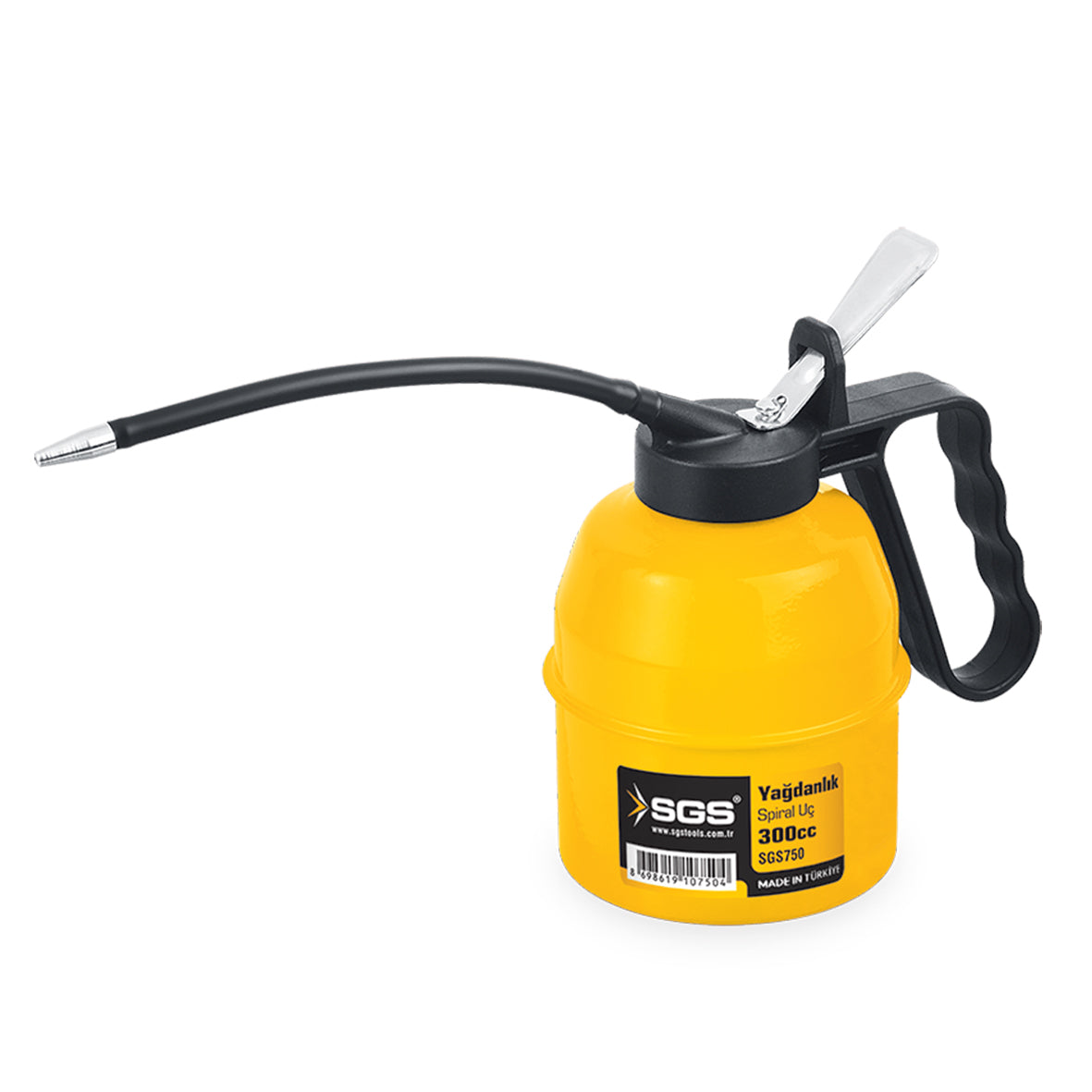 Pompă ulei metalică manuală cu duză spiralată flexibilă – 300 ml