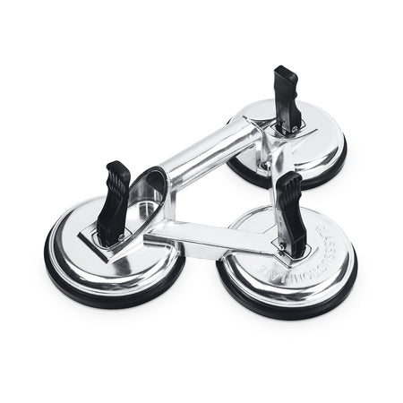 Ventuză triplă Ø12 cm, corp aluminiu, capacitate max. 155 kg, SGS956