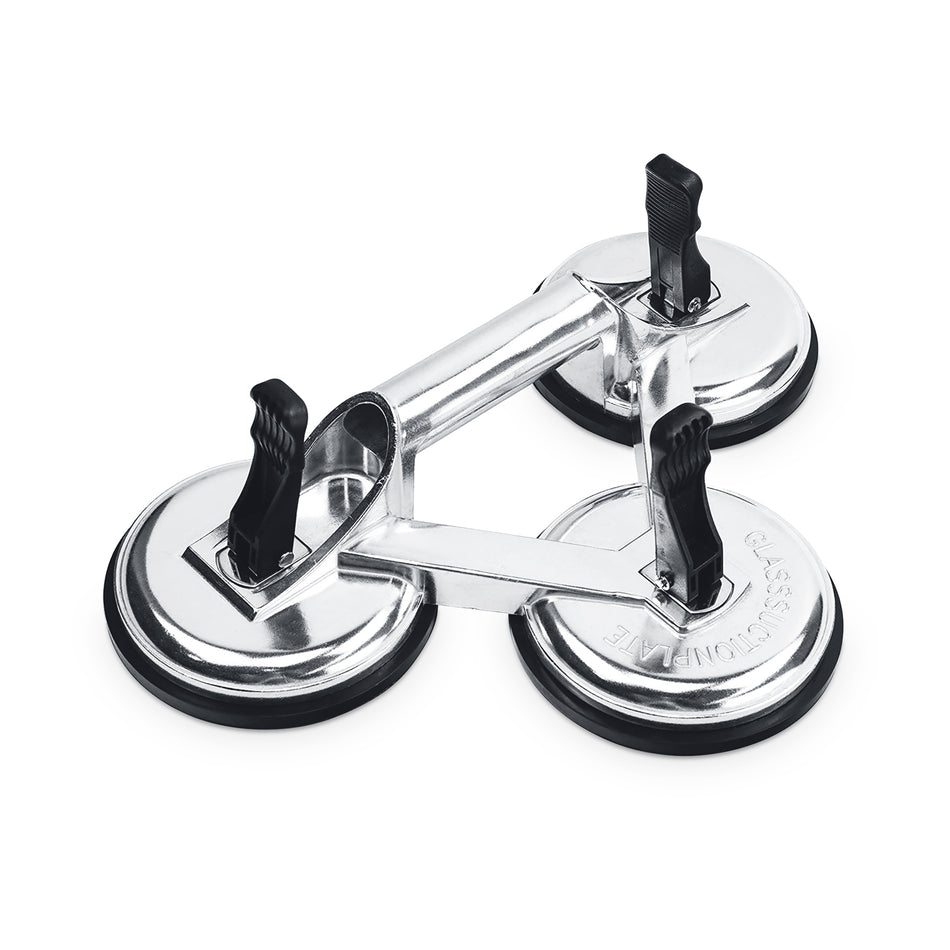 Ventuză triplă Ø12 cm, corp aluminiu, capacitate max. 155 kg, SGS956