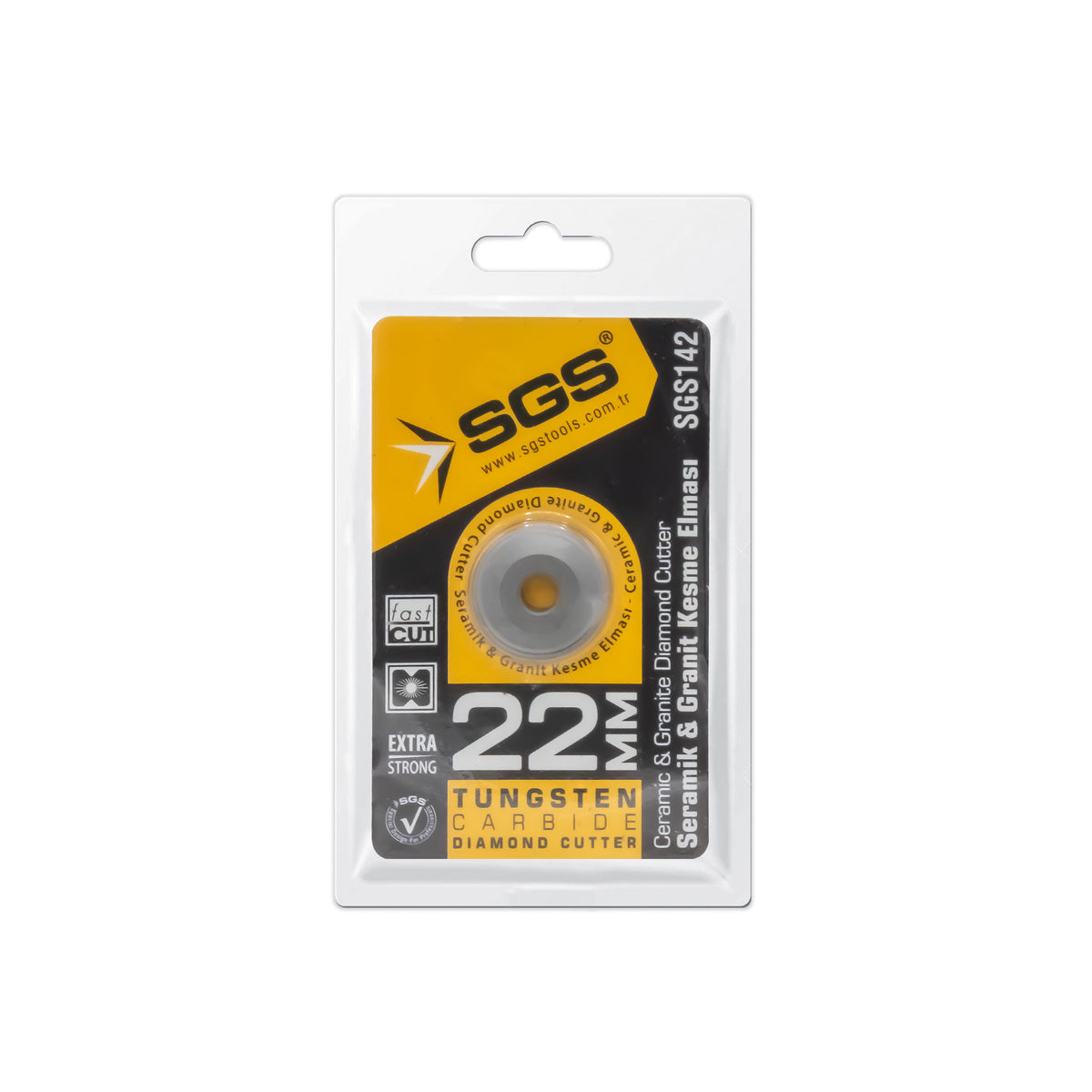 Pastilă de tăiat faianță și gresie SGS142, 22 mm, diamantată, pentru ceramică și granit