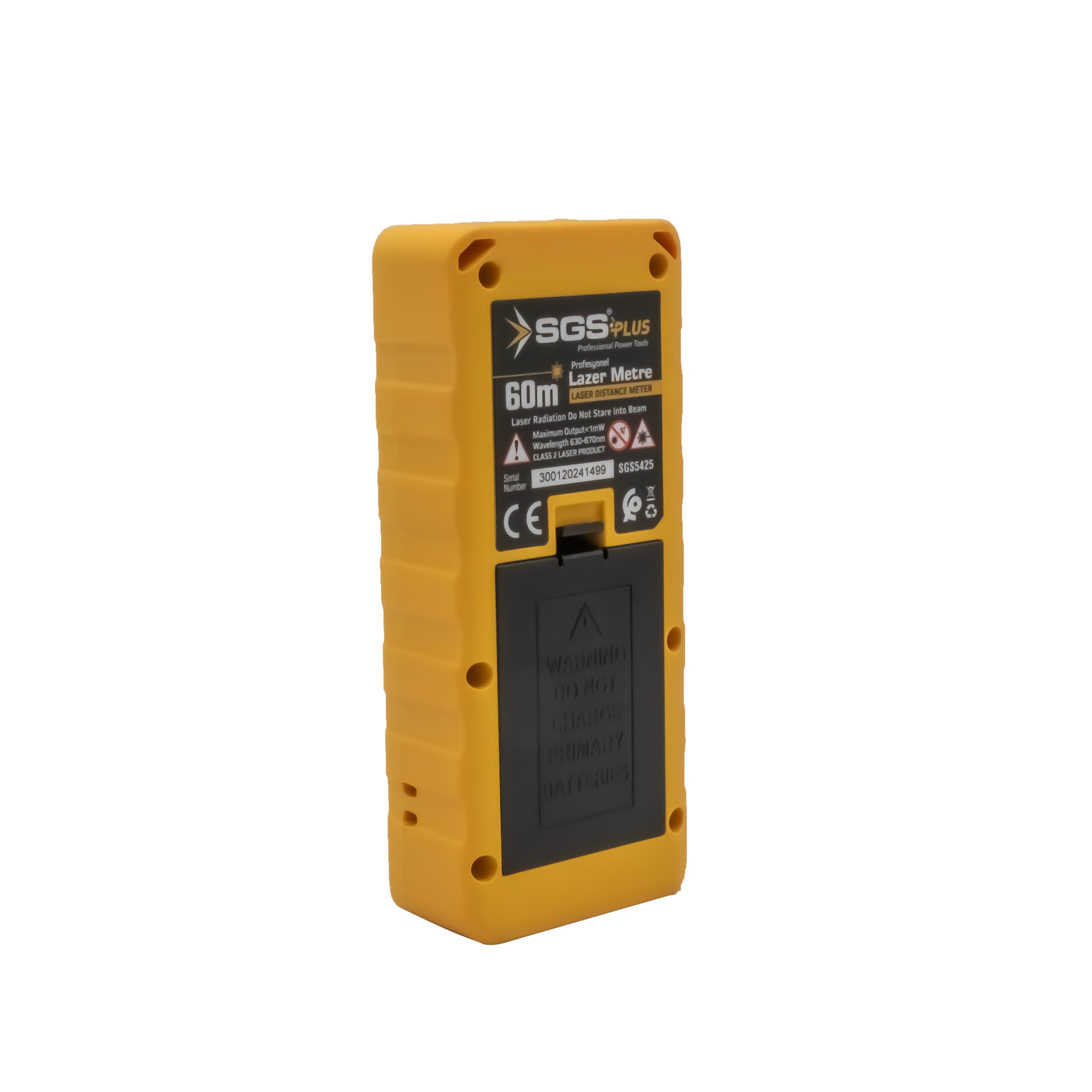 Telemetru laser SGS PLUS 60 m, măsurare distanță, arie și volum, afișaj LCD, precizie ±2 mm