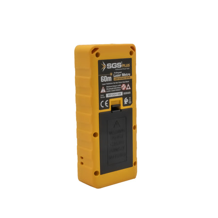 Telemetru laser SGS PLUS 60 m, măsurare distanță, arie și volum, afișaj LCD, precizie ±2 mm