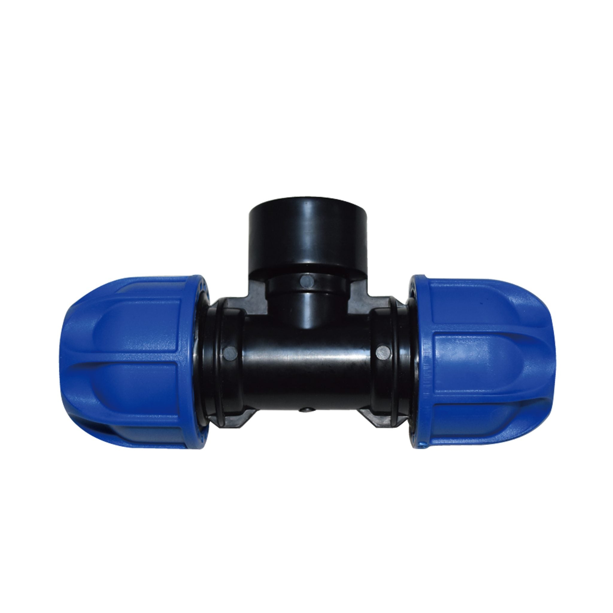 Teu compresiune PEHD cu filet interior, D 50 mm x 1½", PN16