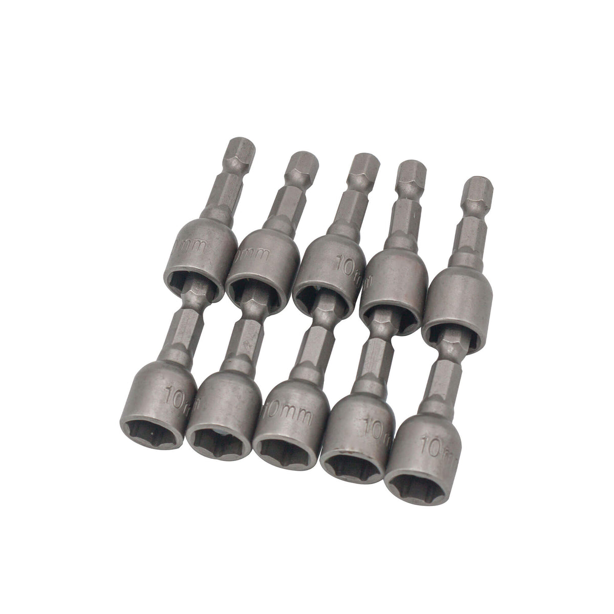 Tubulară bit magnetică 10 mm cu coadă, set 10 buc, MTV