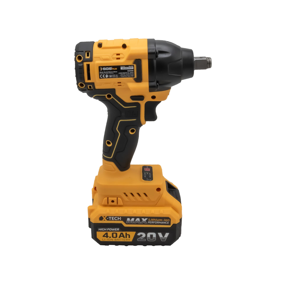 Mașină de înșurubat cu impact, 20V, 330 Nm, Brushless, cu 2 acumulatori – SGS5501