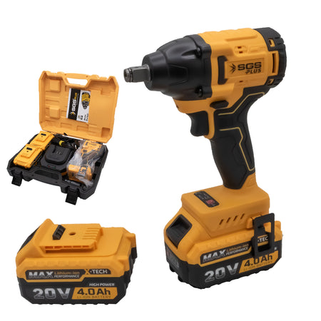 Mașină de înșurubat cu impact, 20V, 330 Nm, Brushless, cu 2 acumulatori – SGS5501