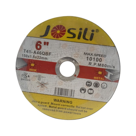 Disc abraziv pentru debitat metale sau inox, 150x1.6x22mm, JOSILI