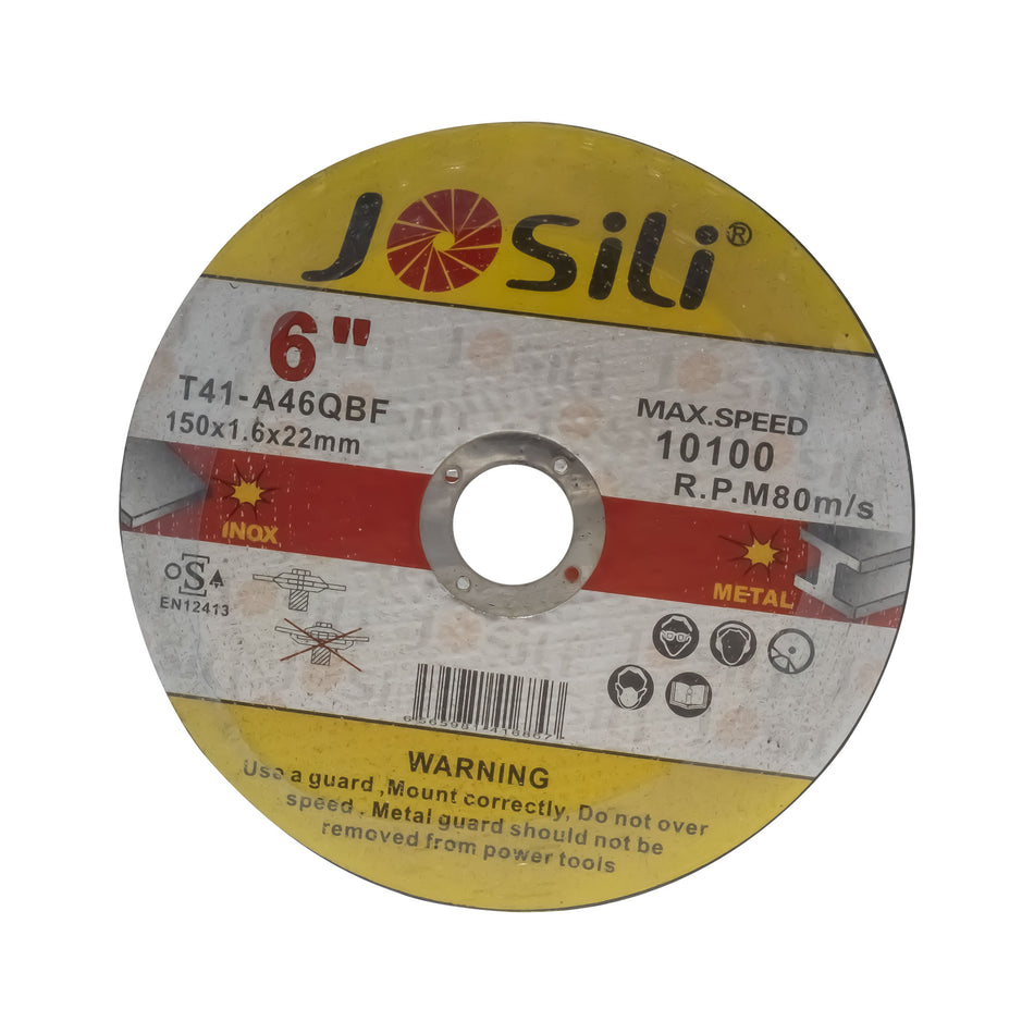 Disc abraziv pentru debitat metale sau inox, 150x1.6x22mm, JOSILI