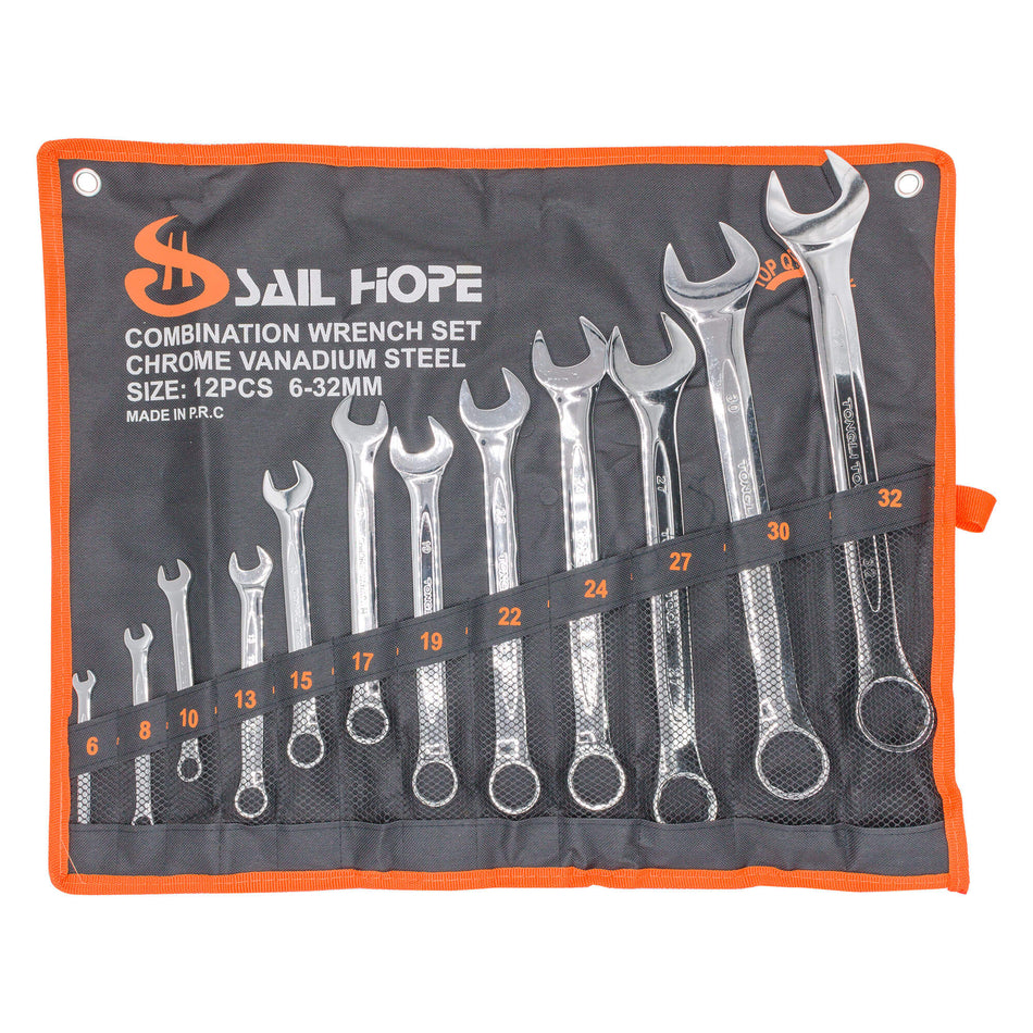 Set chei combinate din oțel CR-V SAILHOPE, 6 – 32 mm (12 piese) – MSA107