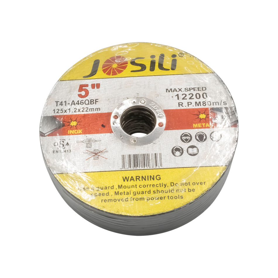 Disc abraziv pentru debitat metale sau inox, 125x1.2mm, JOSILI