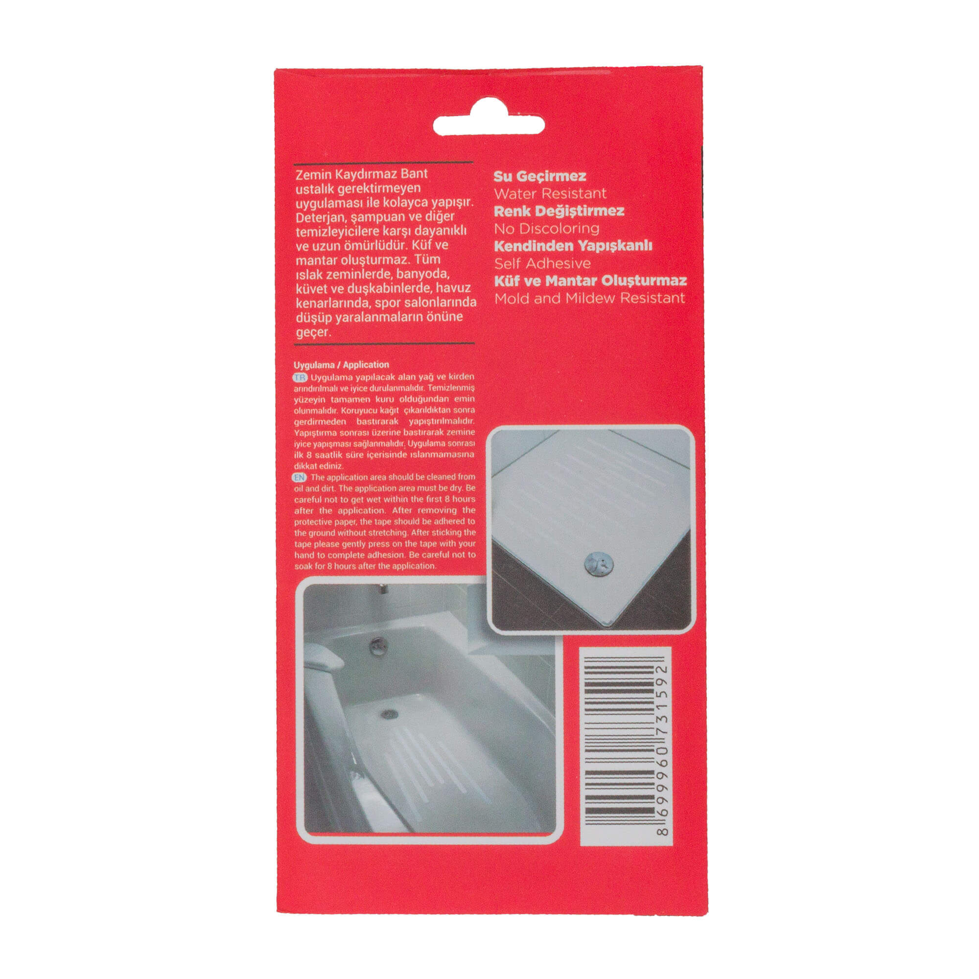 Bandă antiderapantă transparentă 19 mm x 20 cm (10 buc/set) BULMAX – BMX3259