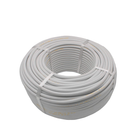 Cablu electric 2 x 2,5 mm², H05VV-F (MYYM), 100 m, alb