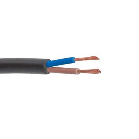 Cablu electric 2 x 2,5 mm², H05VV-F (MYYM), 100 m, negru