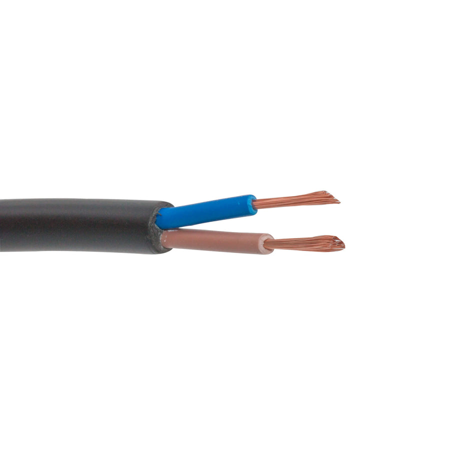 Cablu electric 2 x 2,5 mm², H05VV-F (MYYM), 100 m, negru