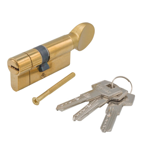 Butuc cilindru pentru ușă cu buton 68 mm, 3 chei, Bulmax