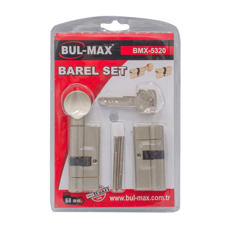 Set cilindru yală cu buton 68 mm, 3 chei amprentă, Bulmax