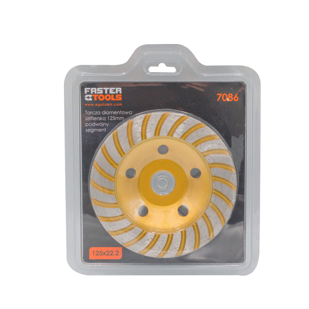 Disc diamantat șlefuire 125 x 22,2 mm, segmente turbo spiralate, pentru polizor unghiular