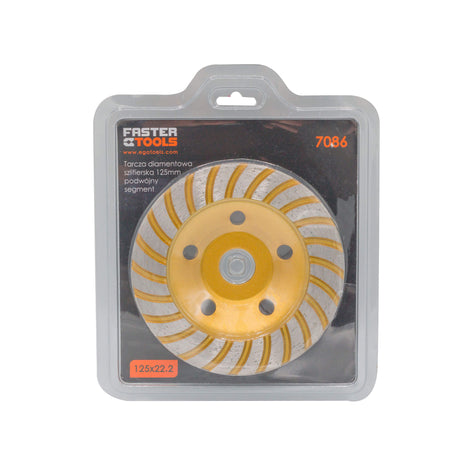 Disc diamantat șlefuire 125 x 22,2 mm, segmente turbo spiralate, pentru polizor unghiular