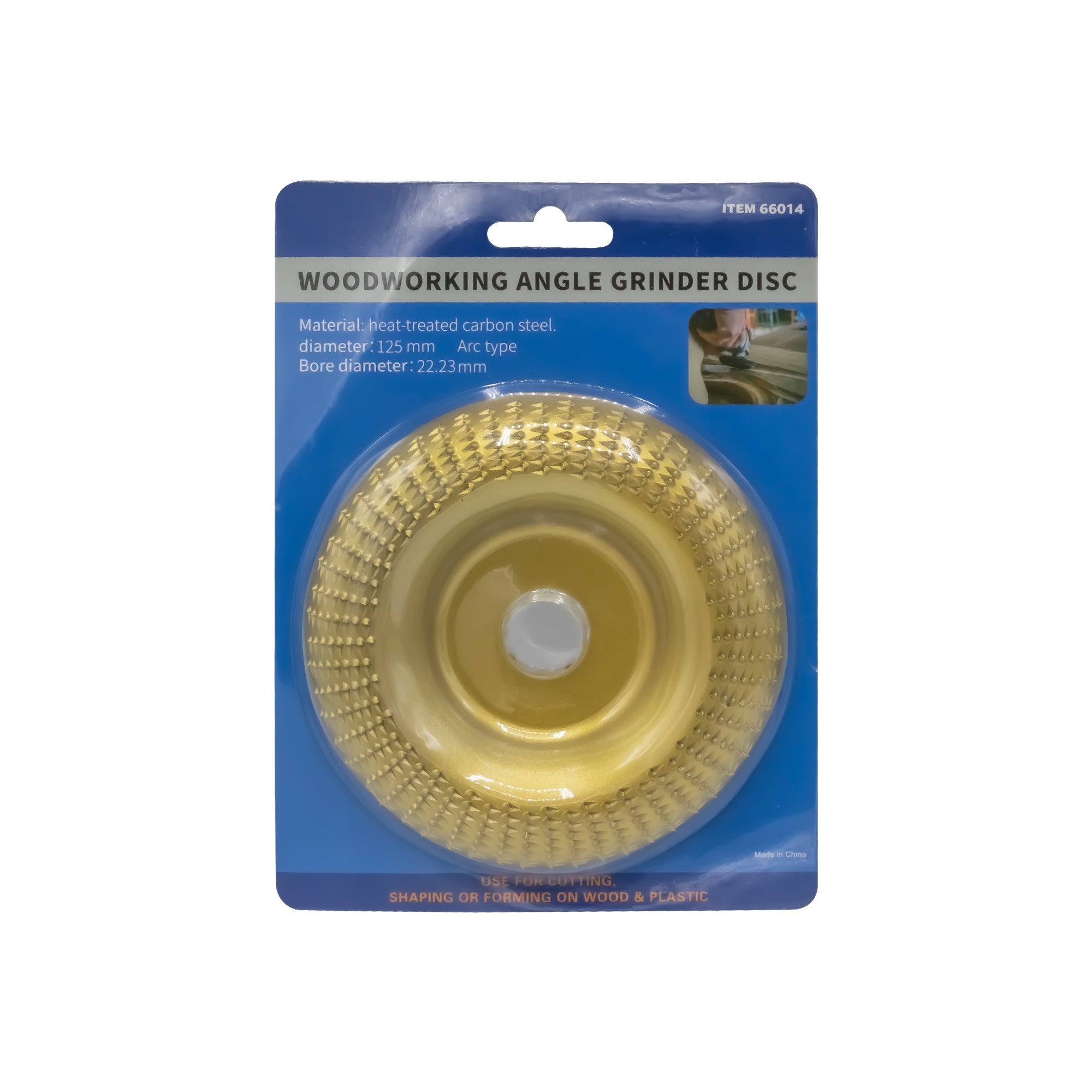 Disc raspă oval mic 125 x 22,23 mm, auriu (66014)