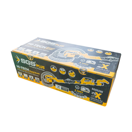 Mașină de Șlefuit Glet SGS PLUS SGS5200, 750W, Disc 225mm, 1000–1850 RPM, Sistem Aspirare Praf, Set 6 Discuri Inclus