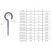 Cârlig tip ochi cu filet pentru lemn 41 x 10 mm (100/cut), Besel – BA1860