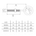 Belciug cu Surub Metric cu Piulita Diametru Surub 8mm, Lungime Surub 55mm, Diametru Ochi 45mm
