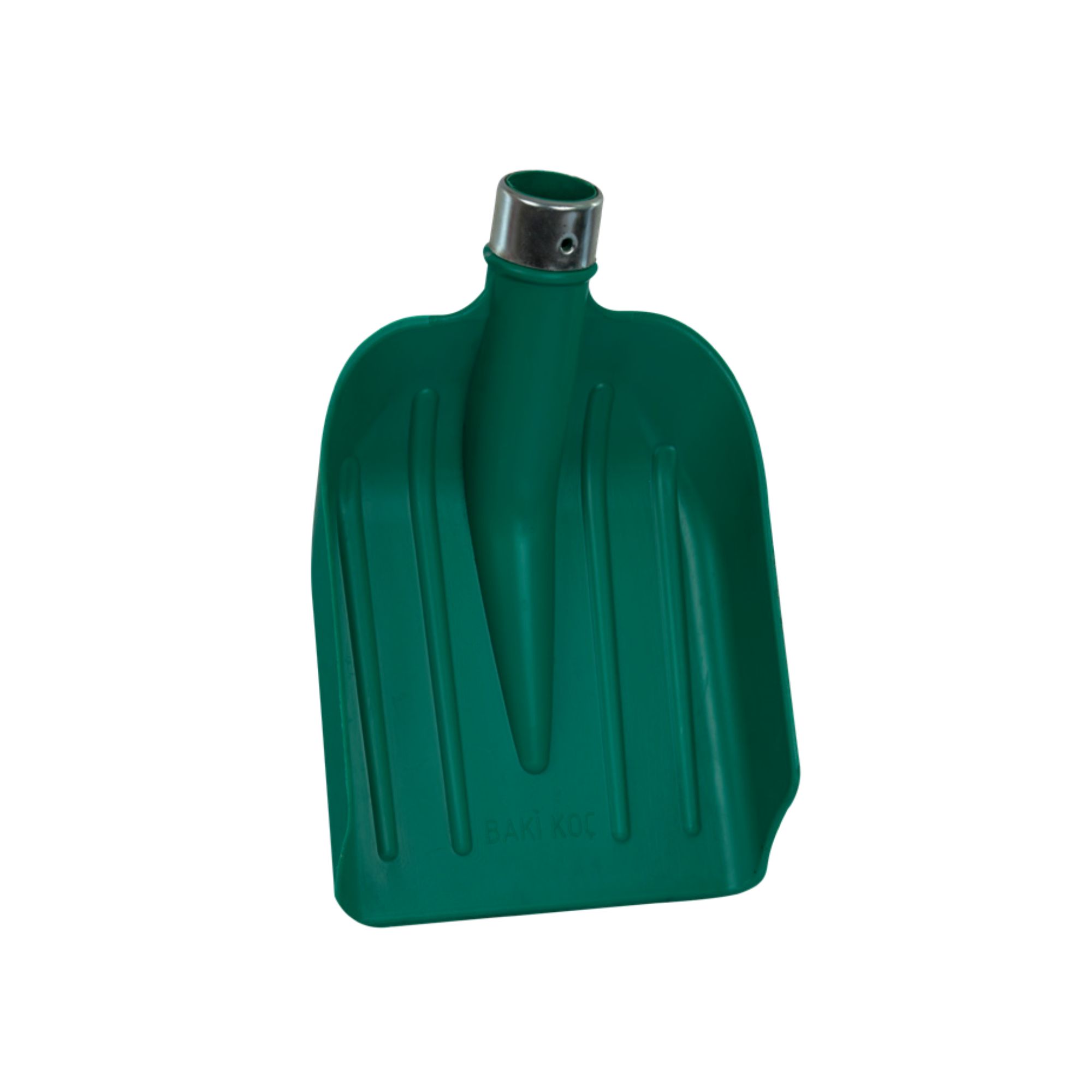 Lopată plastic verde întărită cu inel metalic , No.3, 348 g, 235 x 345 mm