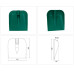 Lopată plastic verde, No.7, 470 g, 310 x 340 mm