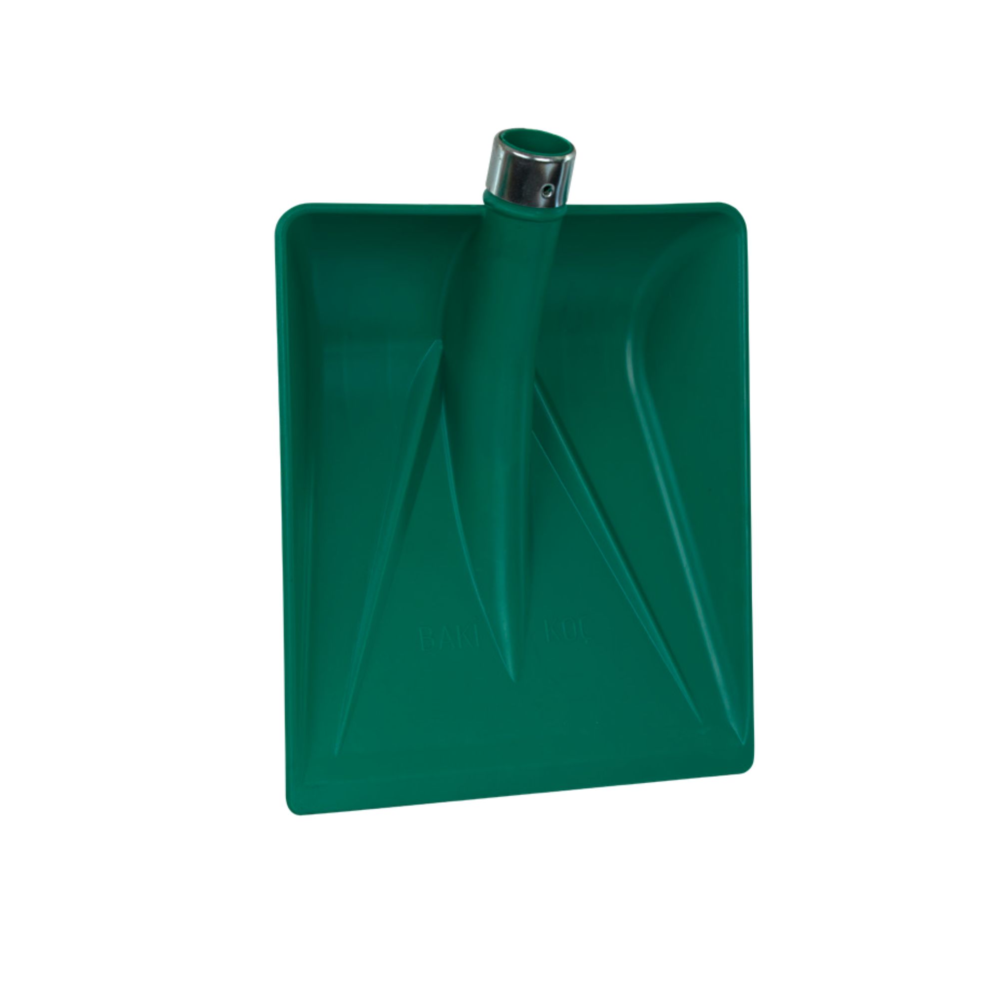 Lopată plastic verde întărită cu inel metalic , No.8, 528 g, 325 x 395 mm