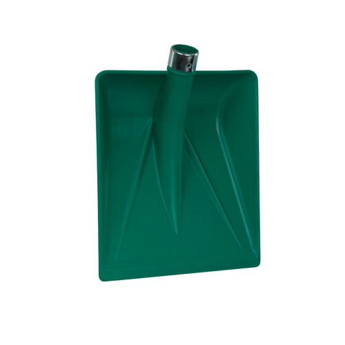 Lopată plastic verde întărită cu inel metalic , No.8, 528 g, 325 x 395 mm