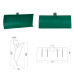 Lopată plastic verde întărită cu inel, 642 g, 510 × 370 mm