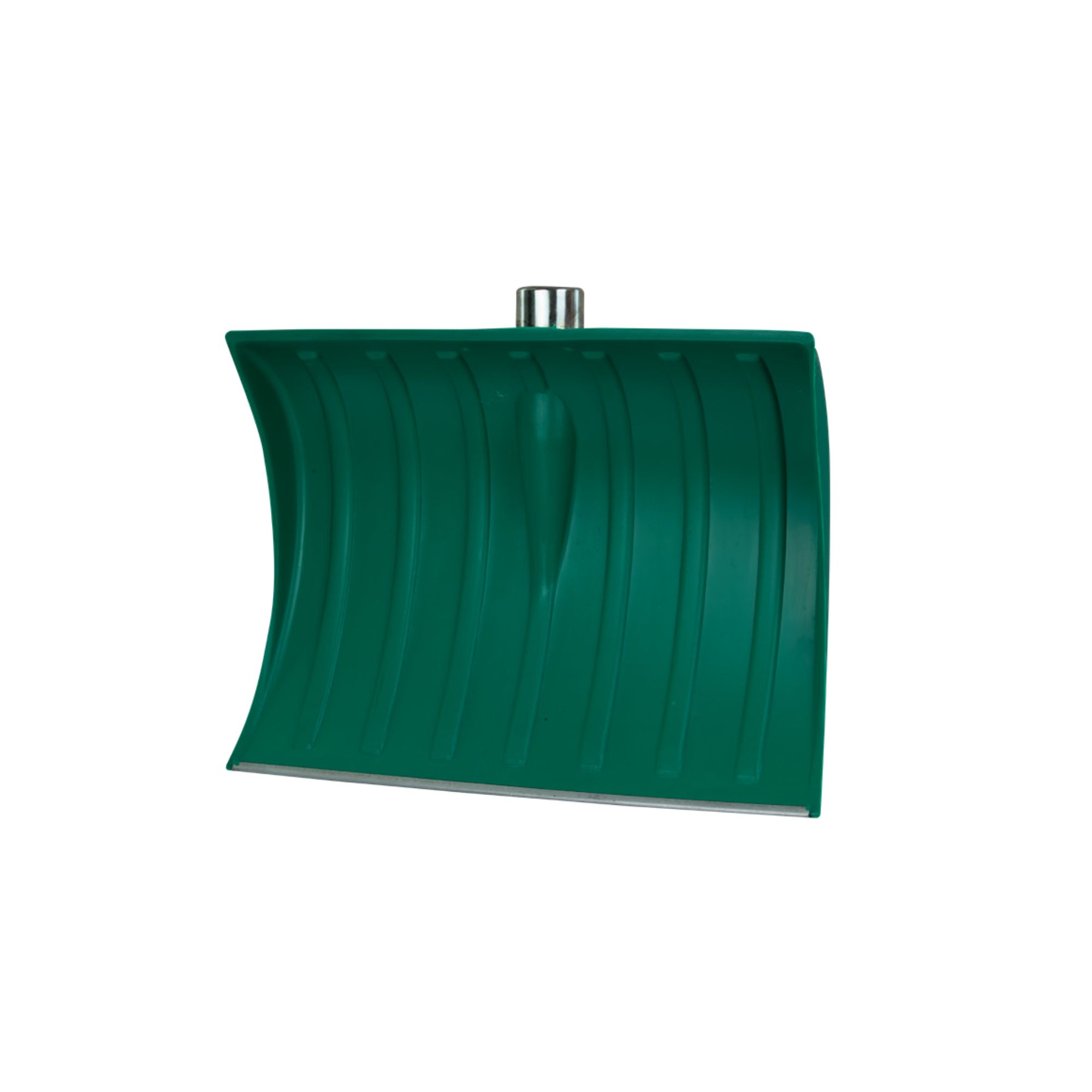 Lopată plastic verde întărită cu inel și bord metalic, 958 g, 460 × 370 mm
