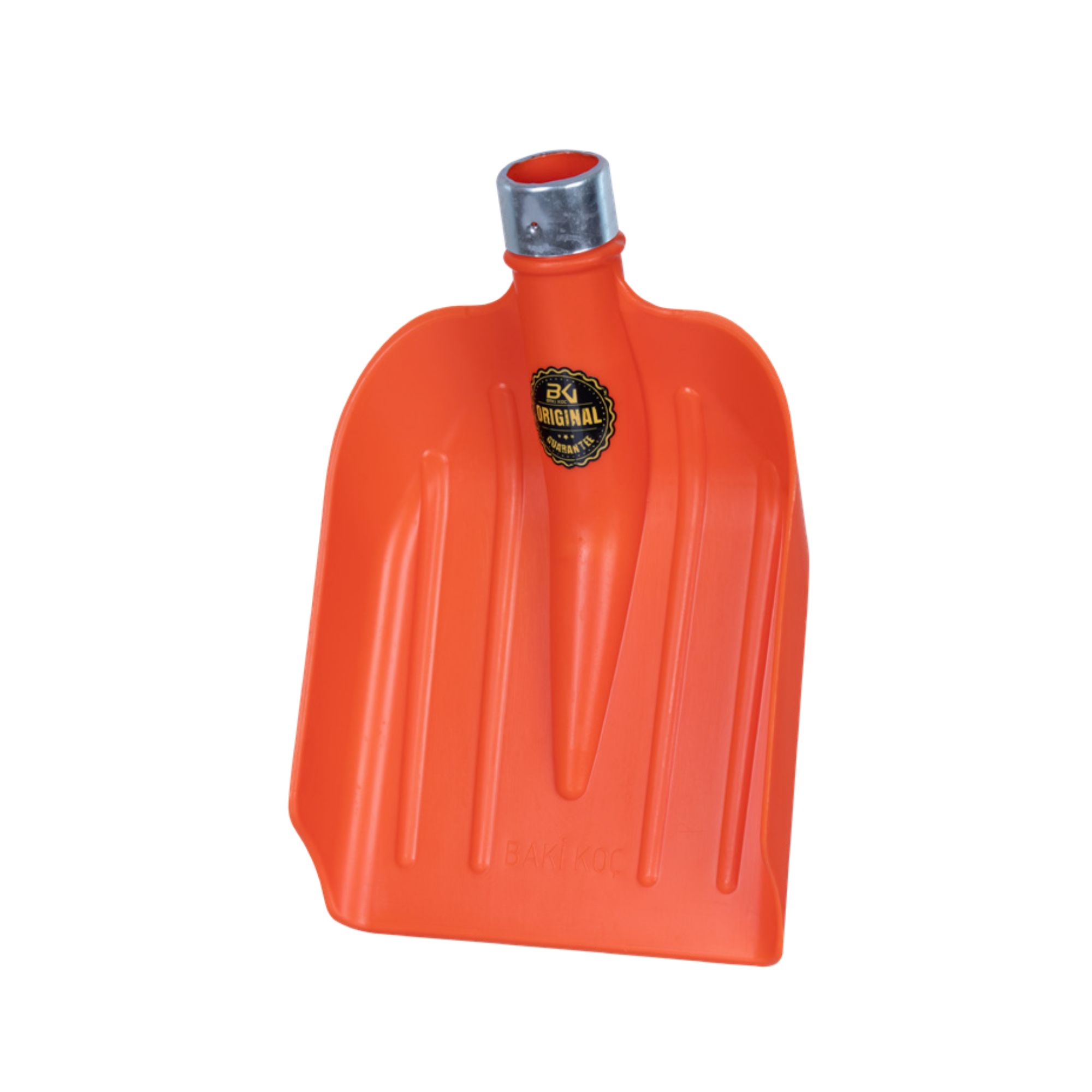 Lopată plastic portocalie întărită cu inel metalic , No.3, 348 g, 235 x 345 mm