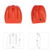Lopată plastic portocalie, No.10, 660 g, 400 x 425 mm