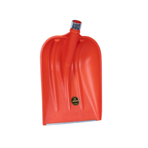 Lopată plastic portocalie întărită cu inel și bord metalic , 935 g, 350 x 515 mm