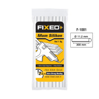 Batoane silicon pentru pistol lipit 11.2 mm x 300 mm, 1000 grame, transparent, FIXED F-1001
