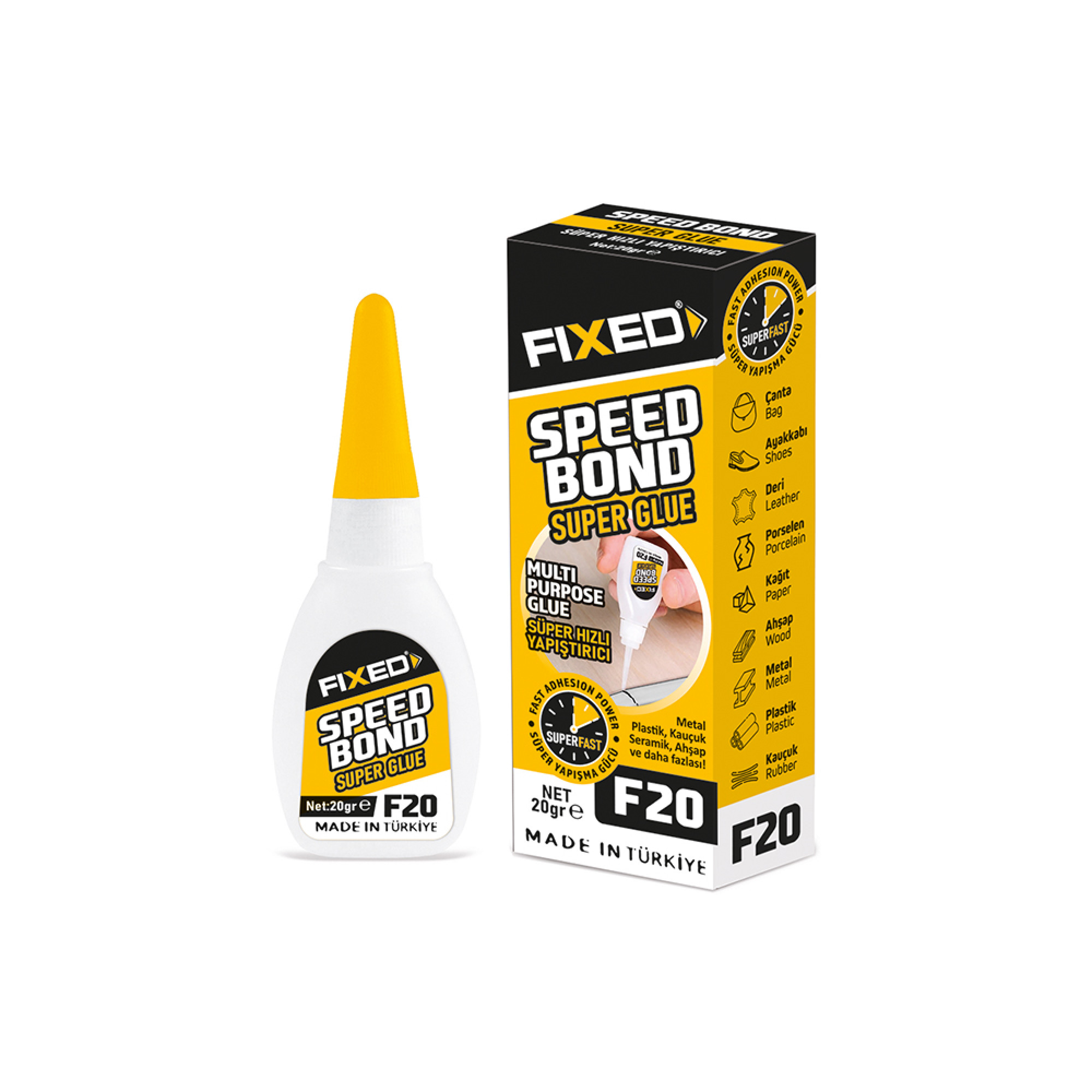 Adeziv instant SUPER GLUE Speed Bond F20, 20 g, FIXED