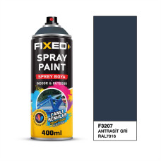 Vopsea spray FIXED, 400 ml, gri antracit, RAL 7016, pentru interior și exterior, rezistentă UV