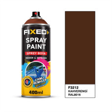 Vopsea spray FIXED, 400 ml, maro, RAL 8016, pentru interior și exterior, rezistentă UV