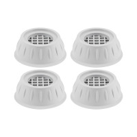 Set 4 suporti amortizare pentru masina de spalat rufe, cauciuc, gri/alb, SGS
