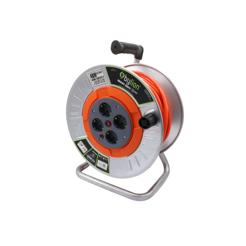 Prelungitor Rolă Metal 3 x 2,5 mm 40 m, 4 Prize IP20, Bylion – MME-40325-F
