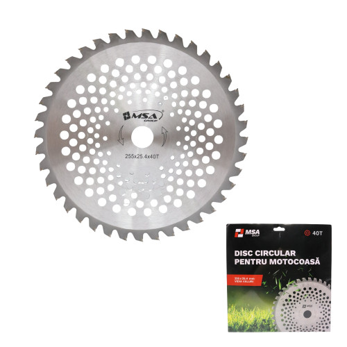 Disc motocoasă 255 x 25,4 mm x 40T VIDIA VALURI – MSA1012