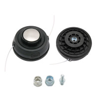 Tambur motocoasă negru cu metal + adaptoare M12 x 1.5 – M10 x 1.25, fir dublu, bump feed – MSA1511