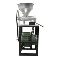 Mașină de tocat carne aluminiu nr. 32 cu motor monofazic 2,5 kW, 220V, cadru negru + cuvă